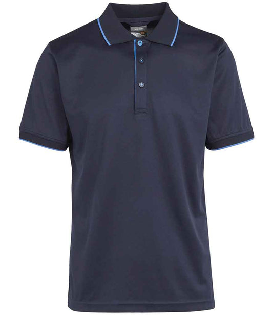 Regatta Professional RG456 Navy/French Blue Front - Polo Ready to be Printed by Custard Workwear - Cheap Personalised and Customised Workwear in Nottinghamshire, Derbyshire and Leicestershire