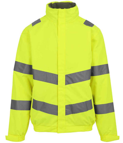 Regatta Hi-Vis RG556 Yellow Front - Jacket Ready to be Embroidered and Printed by Custard Workwear - Cheap Personalised and Customised Workwear in Nottinghamshire, Derbyshire and Leicestershire
