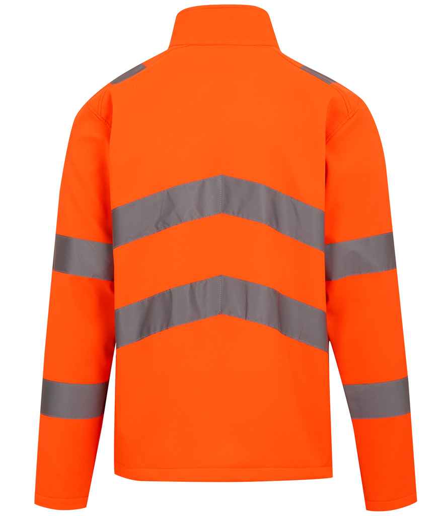 Regatta Hi-Vis RG557 Orange Back - Soft Shell Ready to be Embroidered and Printed by Custard Workwear - Cheap Personalised and Customised Workwear in Nottinghamshire, Derbyshire and Leicestershire