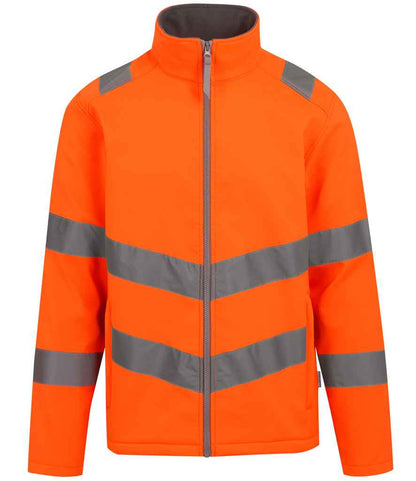 Regatta Hi-Vis RG557 Orange Front - Soft Shell Ready to be Embroidered and Printed by Custard Workwear - Cheap Personalised and Customised Workwear in Nottinghamshire, Derbyshire and Leicestershire