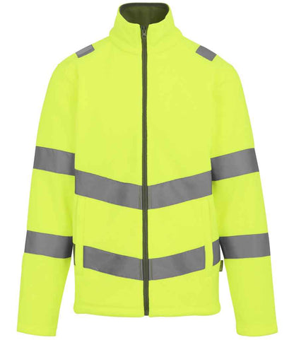 Regatta Hi-Vis RG558 Yellow Front - Fleece Ready to be Embroidered by Custard Workwear - Cheap Personalised and Customised Workwear in Nottinghamshire, Derbyshire and Leicestershire