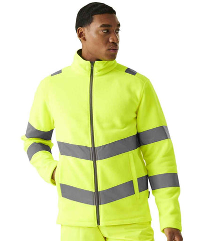 Regatta Hi-Vis RG558 Yellow Model - Fleece Ready to be Embroidered by Custard Workwear - Cheap Personalised and Customised Workwear in Nottinghamshire, Derbyshire and Leicestershire