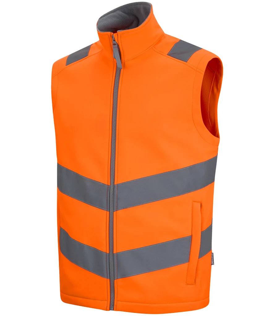 RG560 - Pro Contract High Visibility Ablaze Soft Shell Bodywarmer | Orange