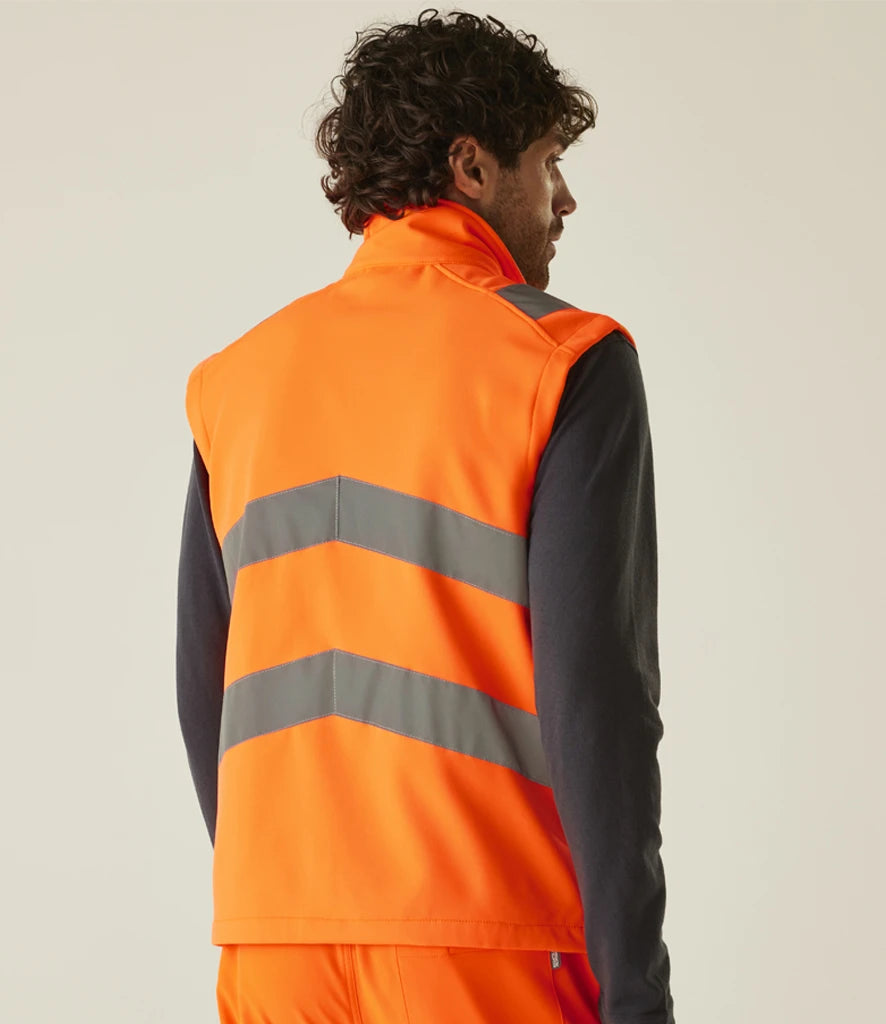 RG560 - Pro Contract High Visibility Ablaze Soft Shell Bodywarmer | Orange