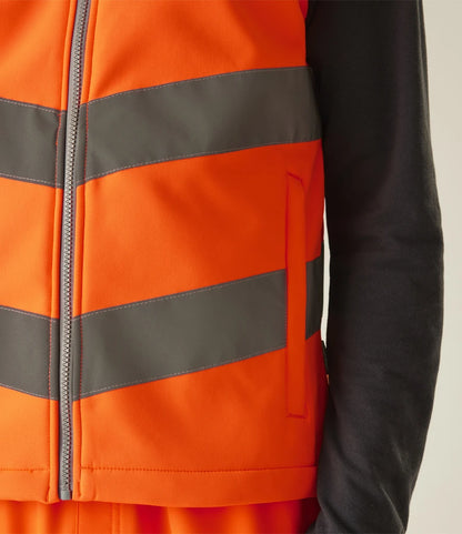 RG560 - Pro Contract High Visibility Ablaze Soft Shell Bodywarmer | Orange