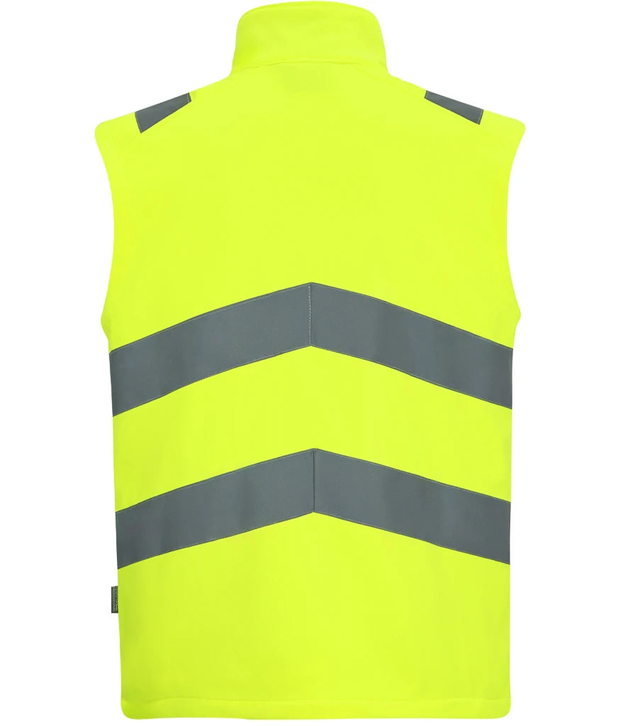 RG560 - Pro Contract High Visibility Ablaze Soft Shell Bodywarmer | Yellow