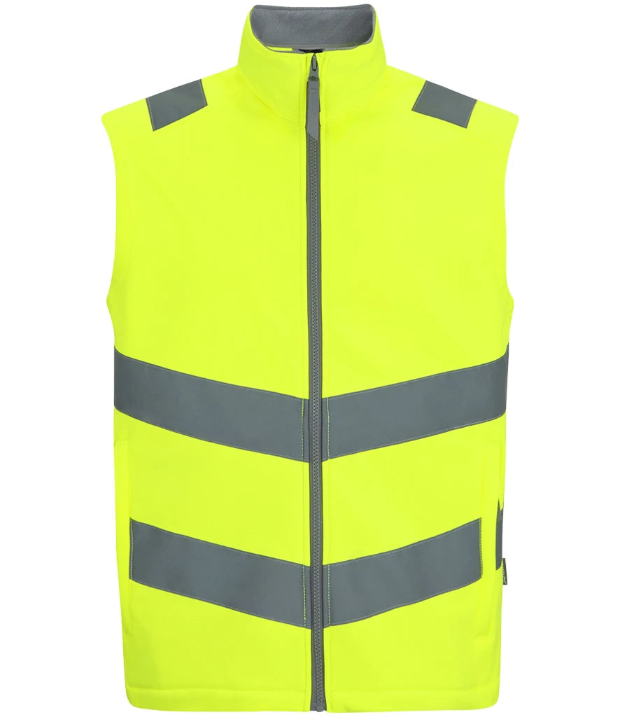 RG560 - Pro Contract High Visibility Ablaze Soft Shell Bodywarmer | Yellow