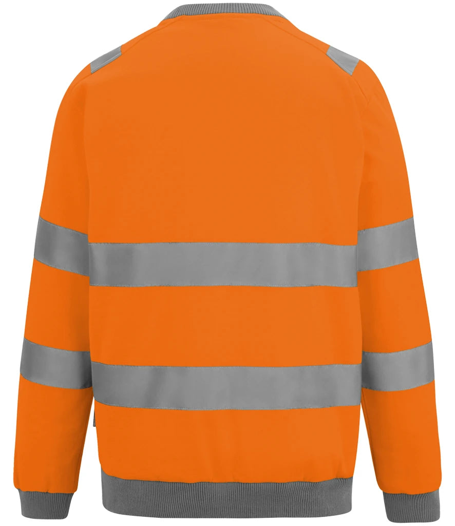 RG563 - Pro Contract High Visibility Crew Neck Sweatshirt | Orange