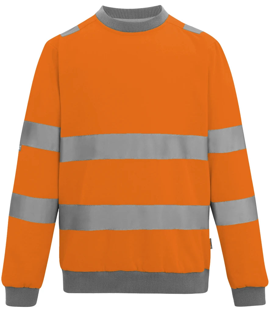 RG563 - Pro Contract High Visibility Crew Neck Sweatshirt | Orange