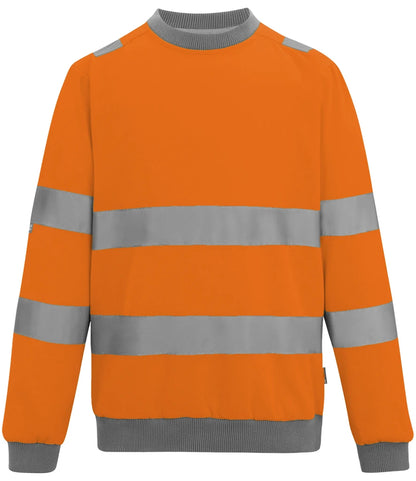 RG563 - Pro Contract High Visibility Crew Neck Sweatshirt | Orange