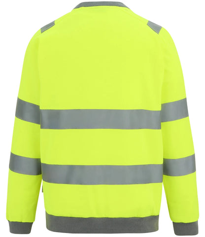 RG563 - Pro Contract High Visibility Crew Neck Sweatshirt | Yellow