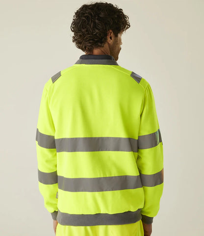 RG563 - Pro Contract High Visibility Crew Neck Sweatshirt | Yellow