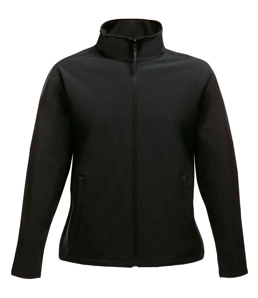 Regatta Professional RG628 Black/Black Front - Soft Shell Ready to be Embroidered and Printed by Custard Workwear - Cheap Personalised and Customised Workwear in Nottinghamshire, Derbyshire and Leicestershire