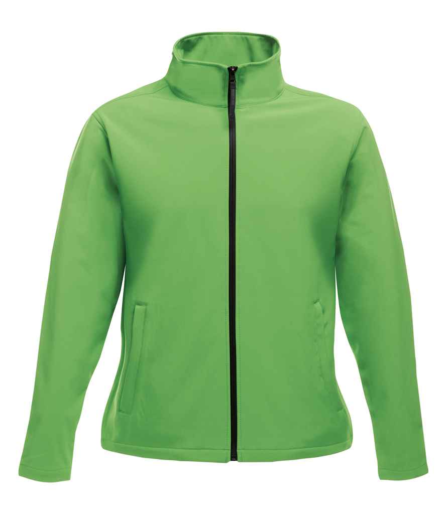 Regatta Professional RG628 Extreme Green/Black Front - Soft Shell Ready to be Embroidered and Printed by Custard Workwear - Cheap Personalised and Customised Workwear in Nottinghamshire, Derbyshire and Leicestershire