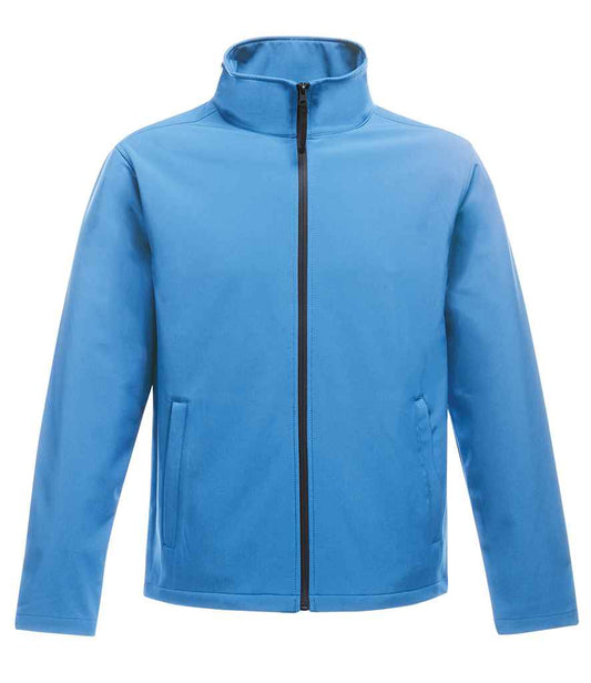 Regatta Professional RG628 French Blue/Navy Front - Soft Shell Ready to be Embroidered and Printed by Custard Workwear - Cheap Personalised and Customised Workwear in Nottinghamshire, Derbyshire and Leicestershire