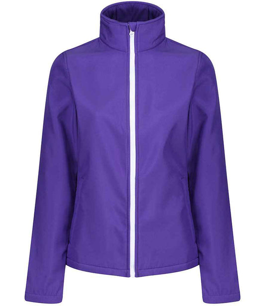 Regatta Professional RG628 Vibrant Purple/Black Front - Soft Shell Ready to be Embroidered and Printed by Custard Workwear - Cheap Personalised and Customised Workwear in Nottinghamshire, Derbyshire and Leicestershire