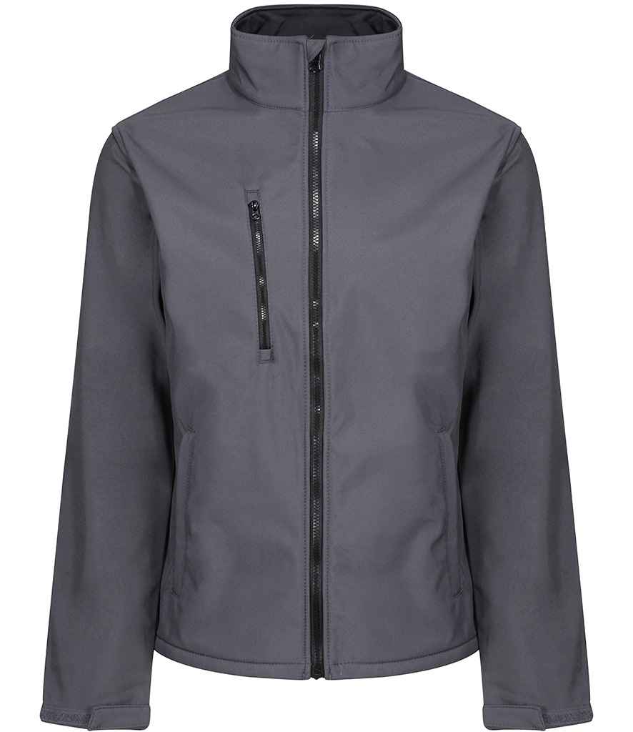 Regatta Professional RG631 Seal Grey/Black Front - Soft Shell Ready to be Embroidered and Printed by Custard Workwear - Cheap Personalised and Customised Workwear in Nottinghamshire, Derbyshire and Leicestershire