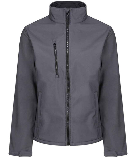 Regatta Professional RG631 Seal Grey/Black Front - Soft Shell Ready to be Embroidered and Printed by Custard Workwear - Cheap Personalised and Customised Workwear in Nottinghamshire, Derbyshire and Leicestershire