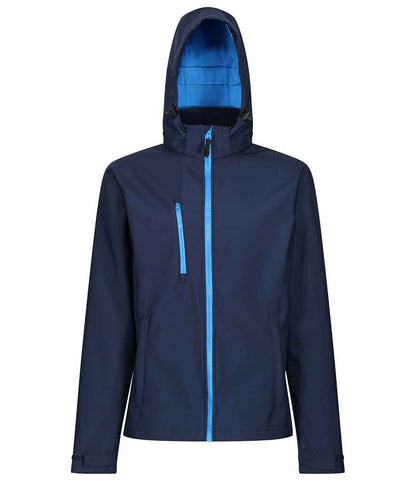 Regatta Professional RG635 Navy/French Blue Front - Soft Shell Ready to be Embroidered and Printed by Custard Workwear - Cheap Personalised and Customised Workwear in Nottinghamshire, Derbyshire and Leicestershire