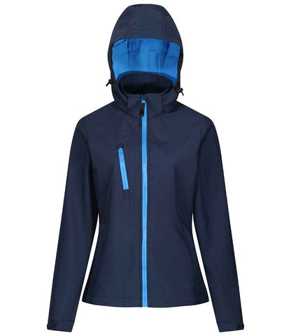 Regatta Professional RG636 Navy/French Blue Front - Soft Shell Ready to be Embroidered and Printed by Custard Workwear - Cheap Personalised and Customised Workwear in Nottinghamshire, Derbyshire and Leicestershire