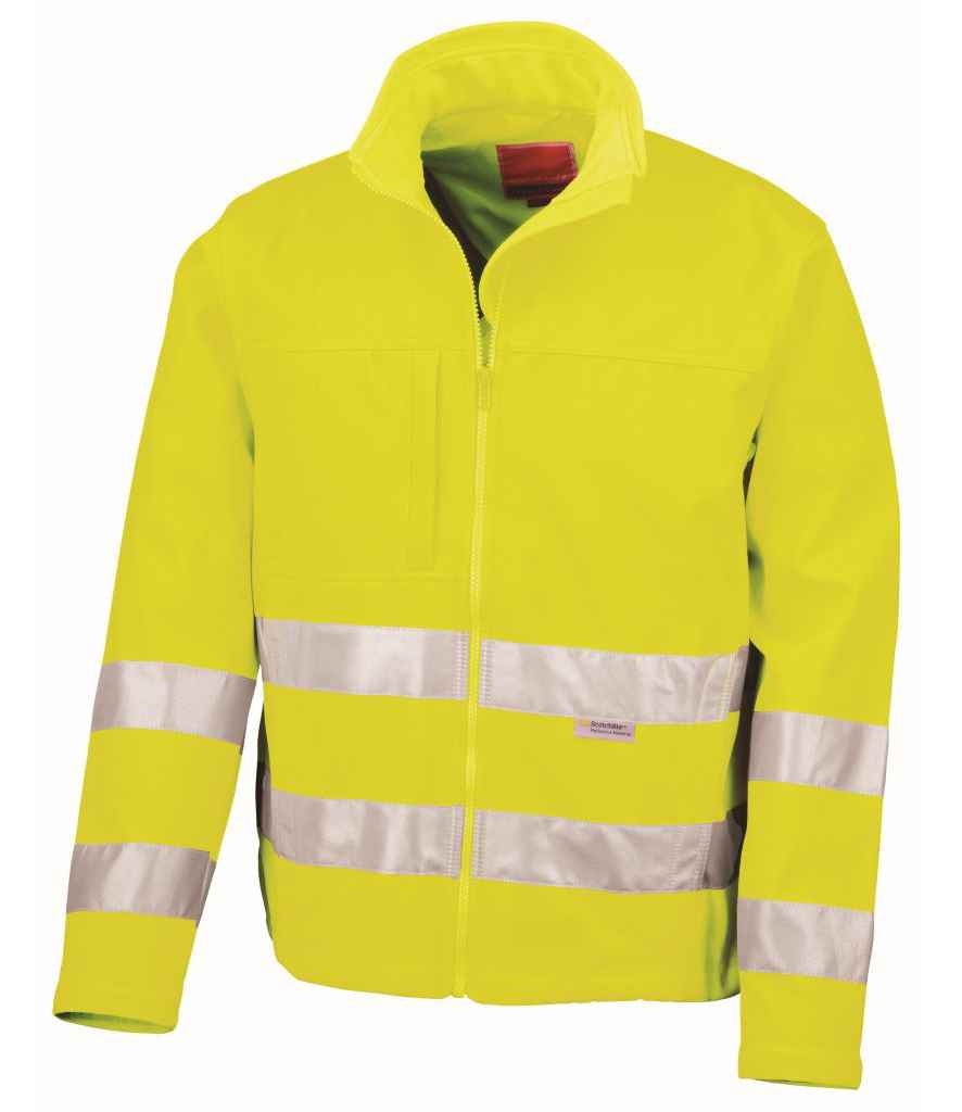 Result RS117 Fluorescent Yellow Front -  Ready to be Embroidered and Printed by Custard Workwear - Cheap Personalised and Customised Workwear in Nottinghamshire, Derbyshire and Leicestershire