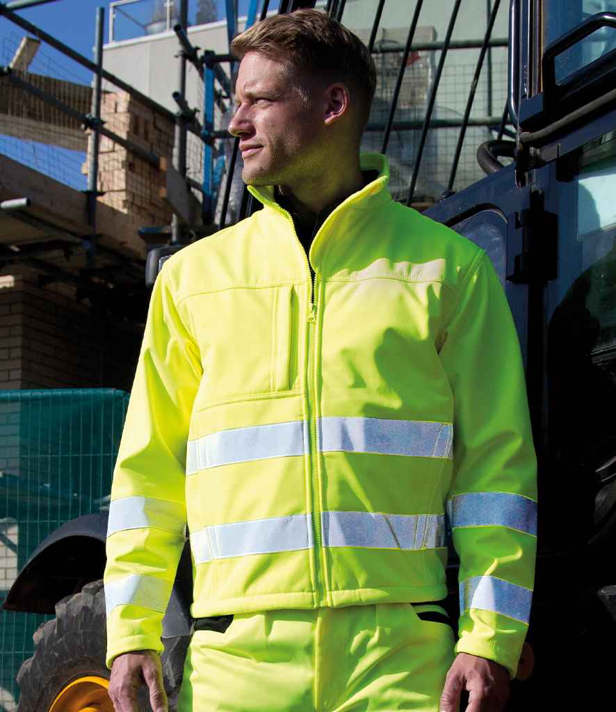 Result RS117 Fluorescent Yellow Model -  Ready to be Embroidered and Printed by Custard Workwear - Cheap Personalised and Customised Workwear in Nottinghamshire, Derbyshire and Leicestershire