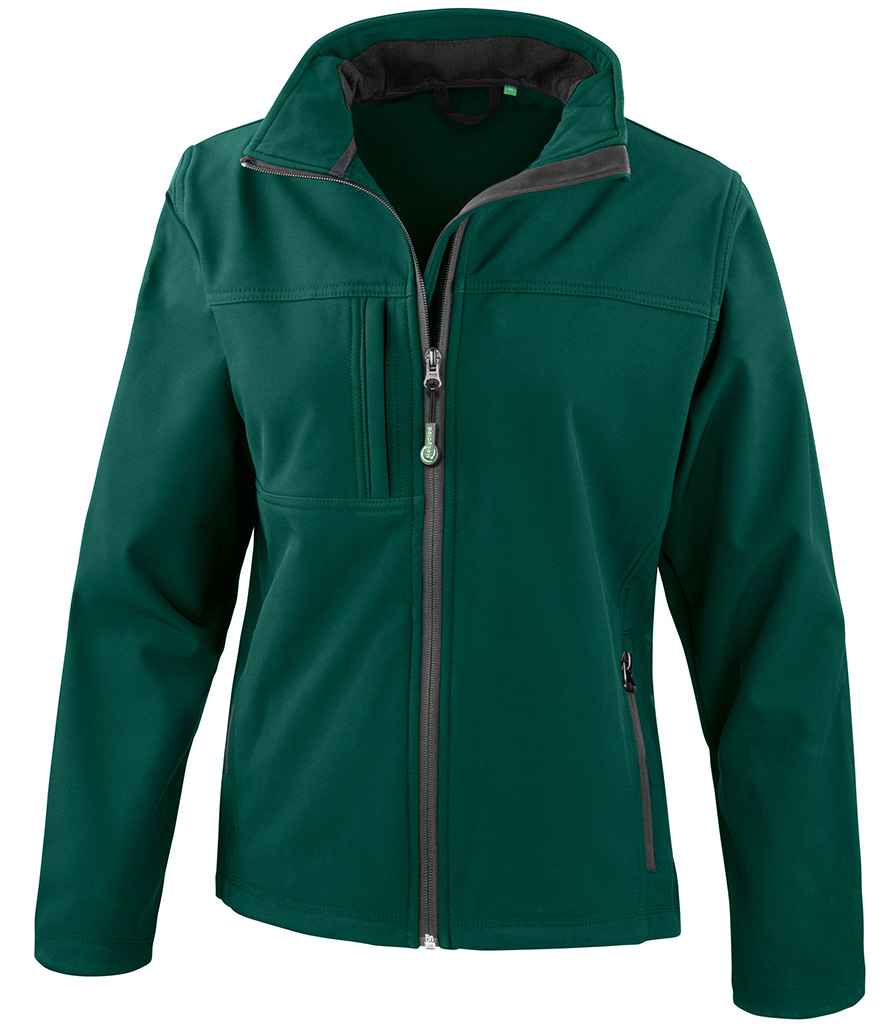 Result RS121F Bottle Green Front -  Ready to be Embroidered and Printed by Custard Workwear - Cheap Personalised and Customised Workwear in Nottinghamshire, Derbyshire and Leicestershire