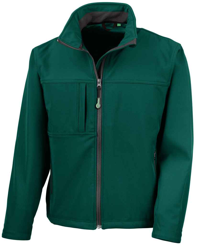 Result RS121M Bottle Green Front -  Ready to be Embroidered and Printed by Custard Workwear - Cheap Personalised and Customised Workwear in Nottinghamshire, Derbyshire and Leicestershire