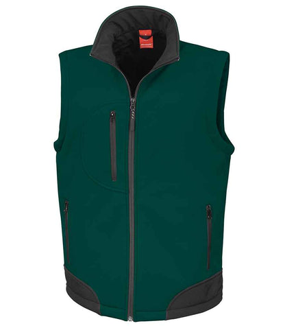 Result RS123 Bottle Green/Black Front -  Ready to be Embroidered and Printed by Custard Workwear - Cheap Personalised and Customised Workwear in Nottinghamshire, Derbyshire and Leicestershire