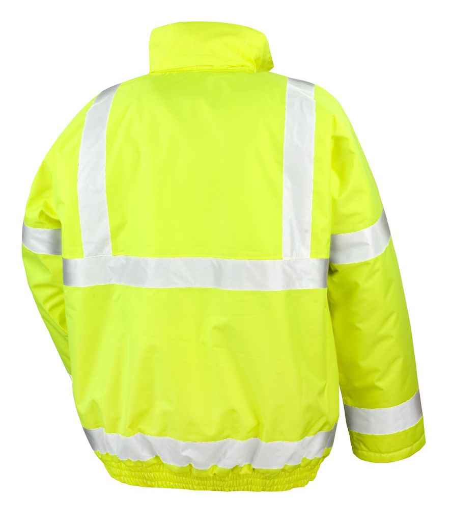 Result RS217 Fluorescent Yellow Back -  Ready to be Embroidered and Printed by Custard Workwear - Cheap Personalised and Customised Workwear in Nottinghamshire, Derbyshire and Leicestershire
