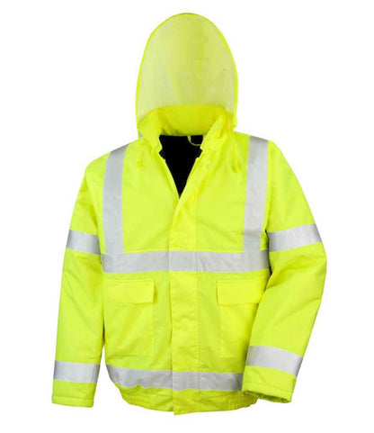 Result RS217 Fluorescent Yellow Front -  Ready to be Embroidered and Printed by Custard Workwear - Cheap Personalised and Customised Workwear in Nottinghamshire, Derbyshire and Leicestershire