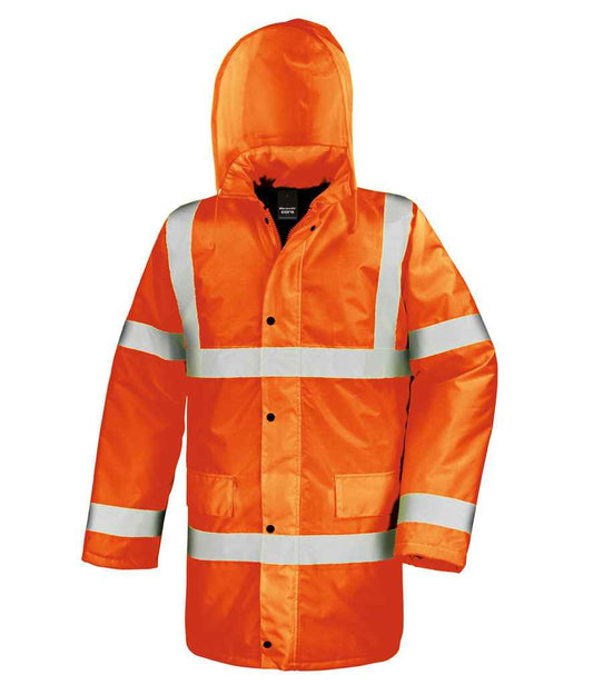 Result RS218 Fluorescent Orange Front -  Ready to be Embroidered and Printed by Custard Workwear - Cheap Personalised and Customised Workwear in Nottinghamshire, Derbyshire and Leicestershire