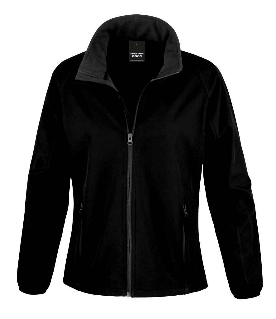Result RS231F Black/Black Front -  Ready to be Embroidered and Printed by Custard Workwear - Cheap Personalised and Customised Workwear in Nottinghamshire, Derbyshire and Leicestershire