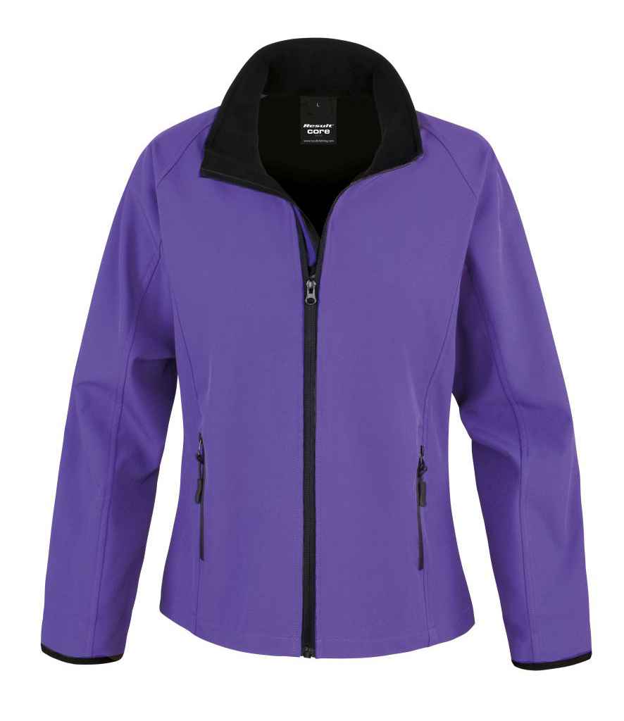 Result RS231F Purple/Black Front -  Ready to be Embroidered and Printed by Custard Workwear - Cheap Personalised and Customised Workwear in Nottinghamshire, Derbyshire and Leicestershire
