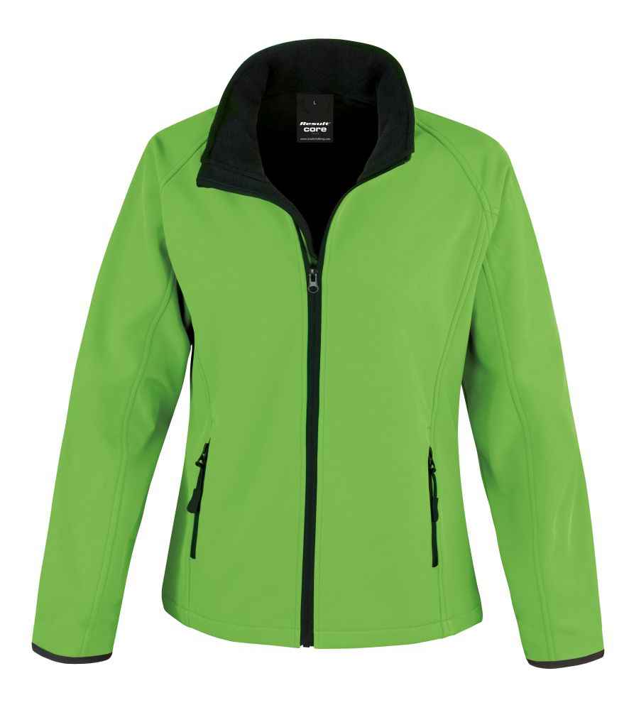 Result RS231F Vivid Green/Black Front -  Ready to be Embroidered and Printed by Custard Workwear - Cheap Personalised and Customised Workwear in Nottinghamshire, Derbyshire and Leicestershire