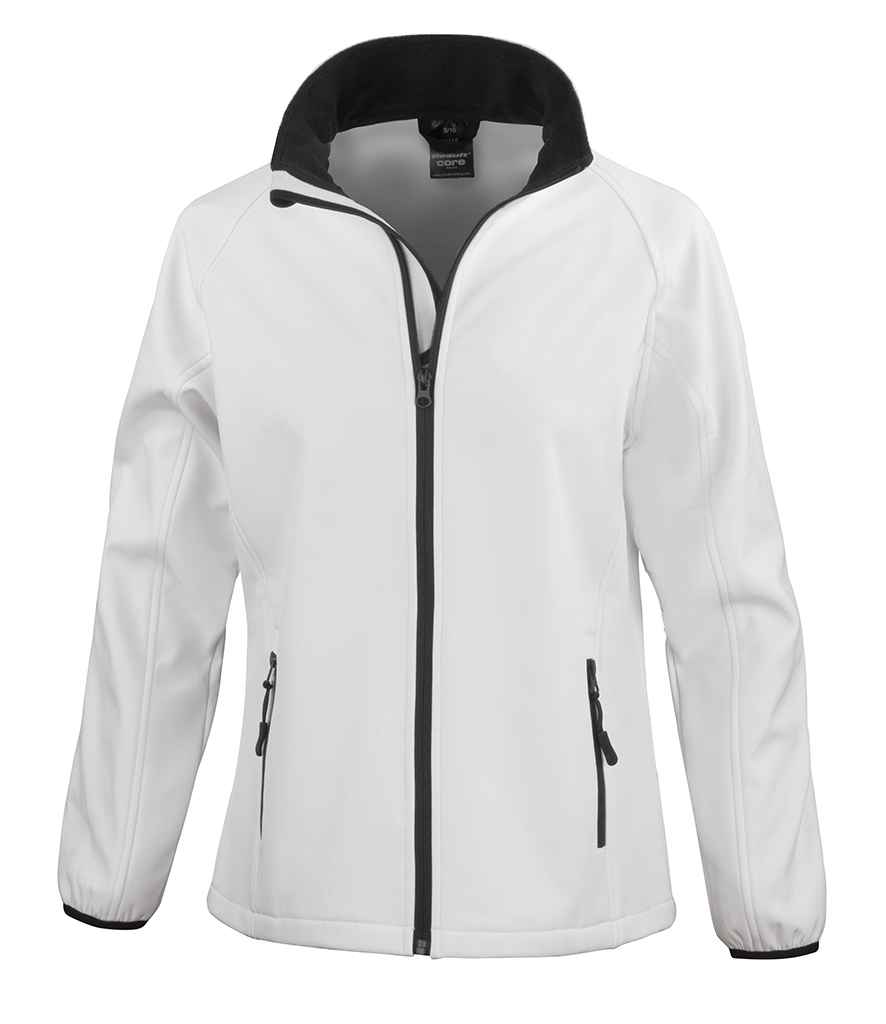 Result RS231F White/Black Front -  Ready to be Embroidered and Printed by Custard Workwear - Cheap Personalised and Customised Workwear in Nottinghamshire, Derbyshire and Leicestershire