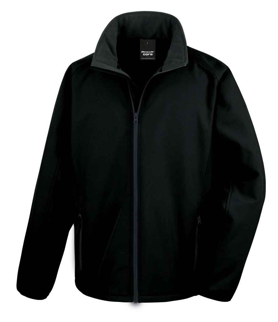 Result RS231M Black/Black Front -  Ready to be Embroidered and Printed by Custard Workwear - Cheap Personalised and Customised Workwear in Nottinghamshire, Derbyshire and Leicestershire