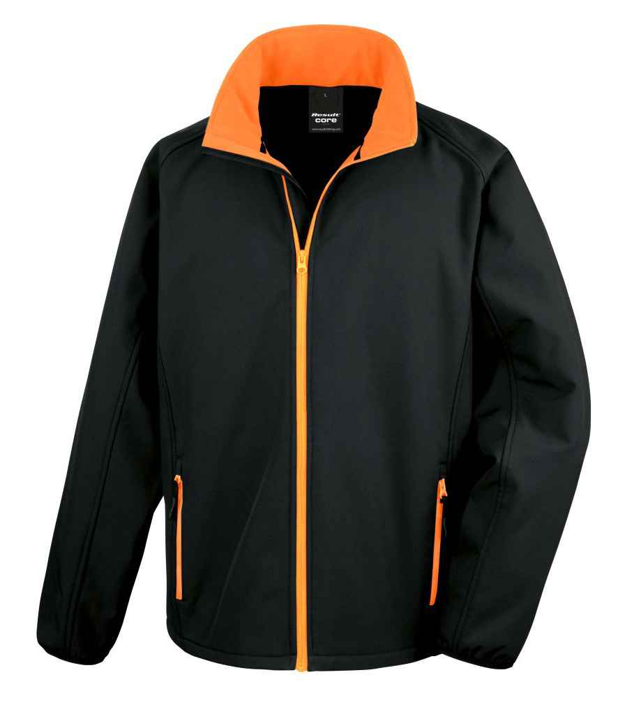Result RS231M Black/Orange Front -  Ready to be Embroidered and Printed by Custard Workwear - Cheap Personalised and Customised Workwear in Nottinghamshire, Derbyshire and Leicestershire