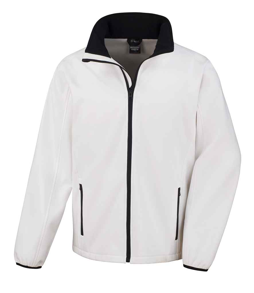 Result RS231M White/Black Front -  Ready to be Embroidered and Printed by Custard Workwear - Cheap Personalised and Customised Workwear in Nottinghamshire, Derbyshire and Leicestershire