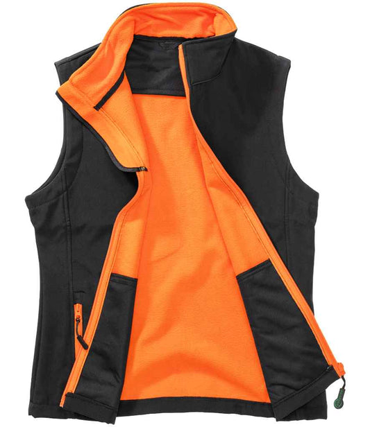 Result RS232F Black/Orange Front -  Ready to be Embroidered and Printed by Custard Workwear - Cheap Personalised and Customised Workwear in Nottinghamshire, Derbyshire and Leicestershire