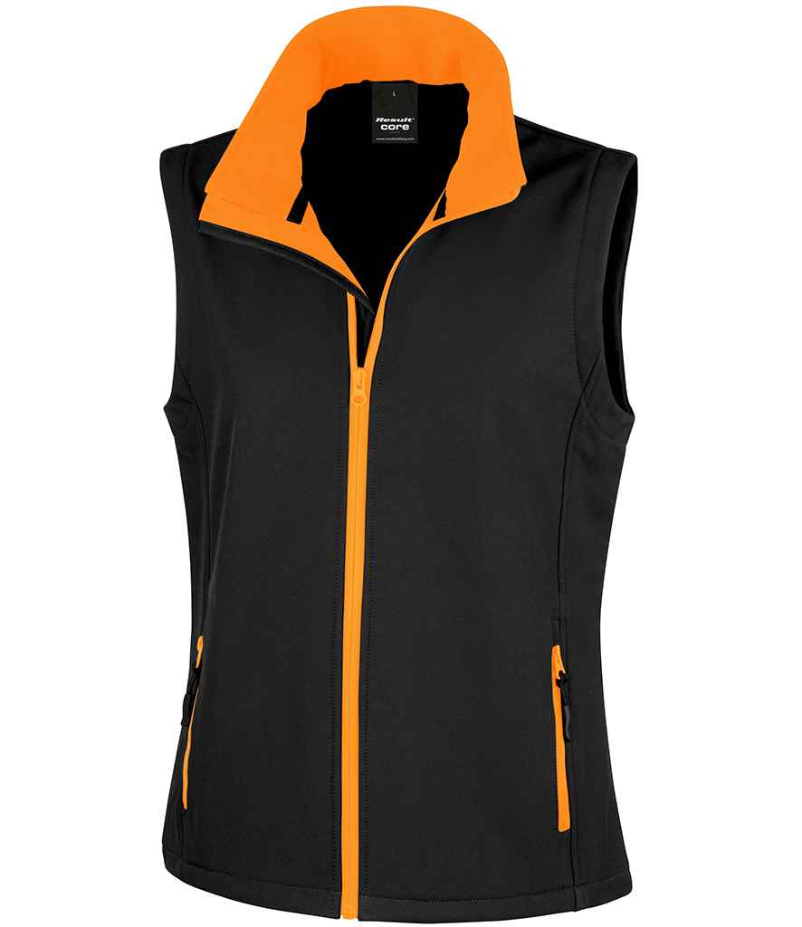 Result RS232F Black/Orange Front -  Ready to be Embroidered and Printed by Custard Workwear - Cheap Personalised and Customised Workwear in Nottinghamshire, Derbyshire and Leicestershire