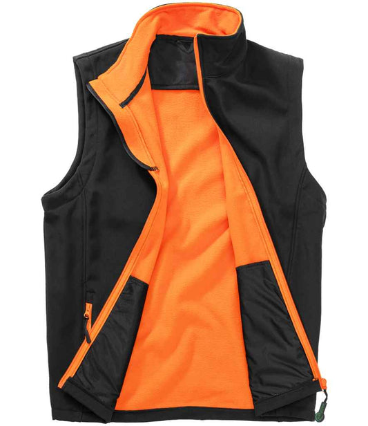 Result RS232M Black/Orange Front -  Ready to be Embroidered and Printed by Custard Workwear - Cheap Personalised and Customised Workwear in Nottinghamshire, Derbyshire and Leicestershire