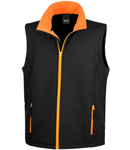 Result RS232M Black/Orange Front -  Ready to be Embroidered and Printed by Custard Workwear - Cheap Personalised and Customised Workwear in Nottinghamshire, Derbyshire and Leicestershire