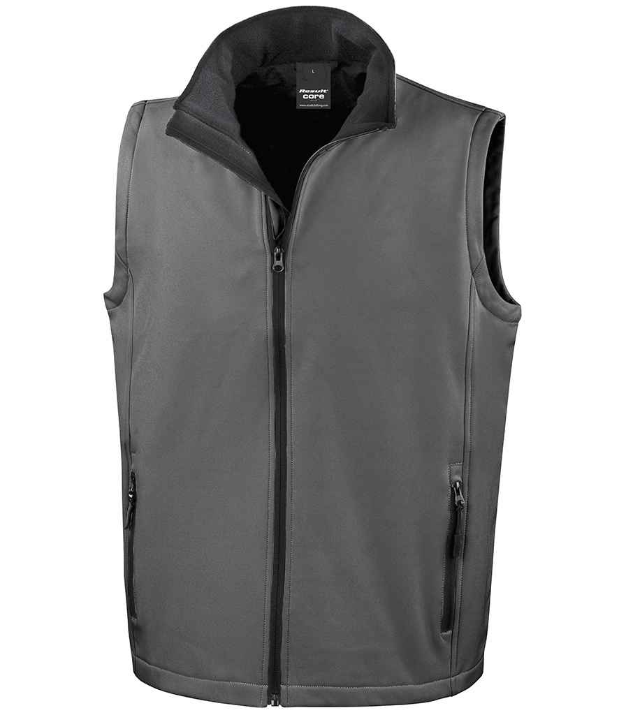 Result RS232M Charcoal/Black Front -  Ready to be Embroidered and Printed by Custard Workwear - Cheap Personalised and Customised Workwear in Nottinghamshire, Derbyshire and Leicestershire