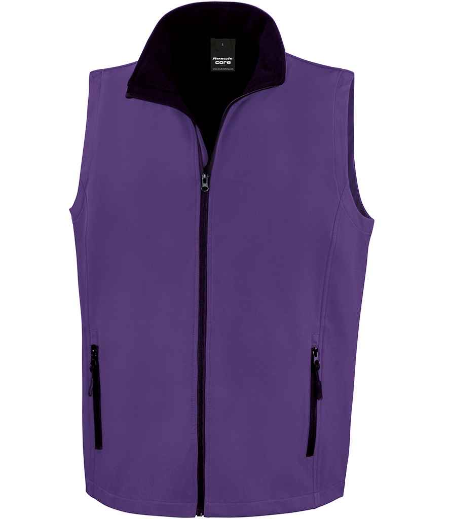 Result RS232M Purple/Black Front -  Ready to be Embroidered and Printed by Custard Workwear - Cheap Personalised and Customised Workwear in Nottinghamshire, Derbyshire and Leicestershire