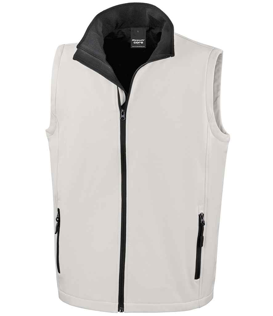 Result RS232M White/Black Front -  Ready to be Embroidered and Printed by Custard Workwear - Cheap Personalised and Customised Workwear in Nottinghamshire, Derbyshire and Leicestershire