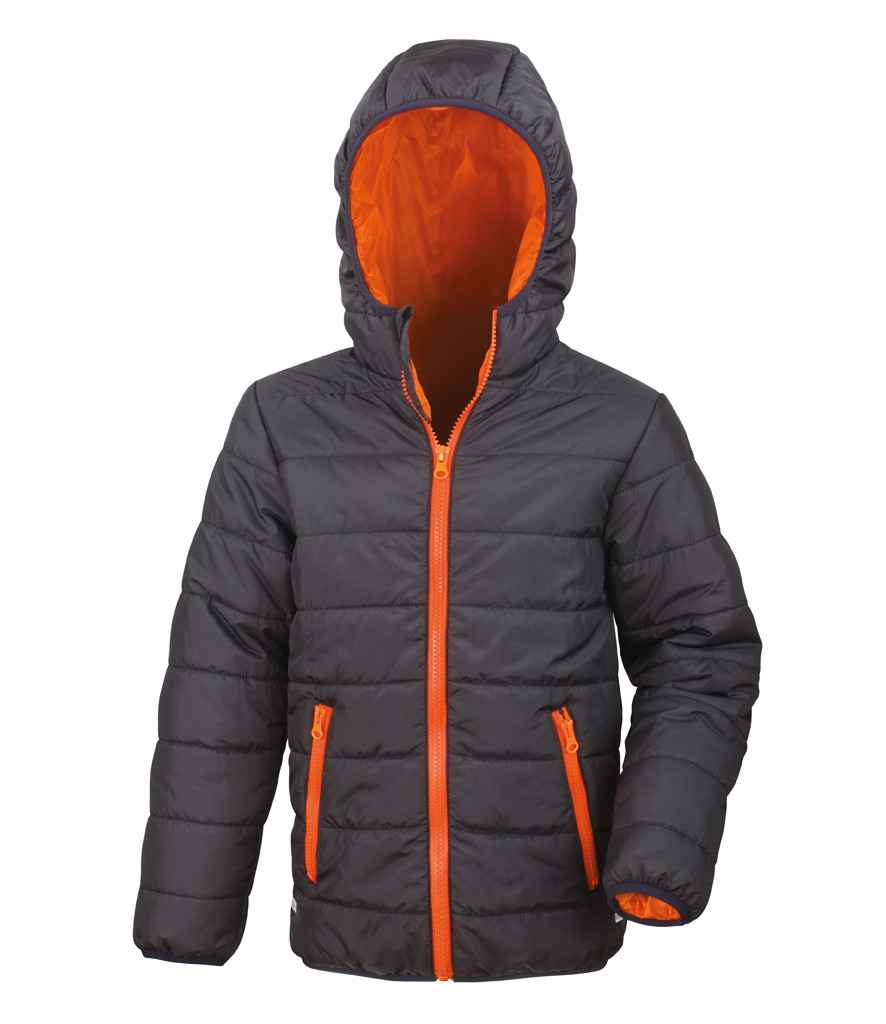 Result RS233B Black/Orange Front -  Ready to be Embroidered by Custard Workwear - Cheap Personalised and Customised Workwear in Nottinghamshire, Derbyshire and Leicestershire