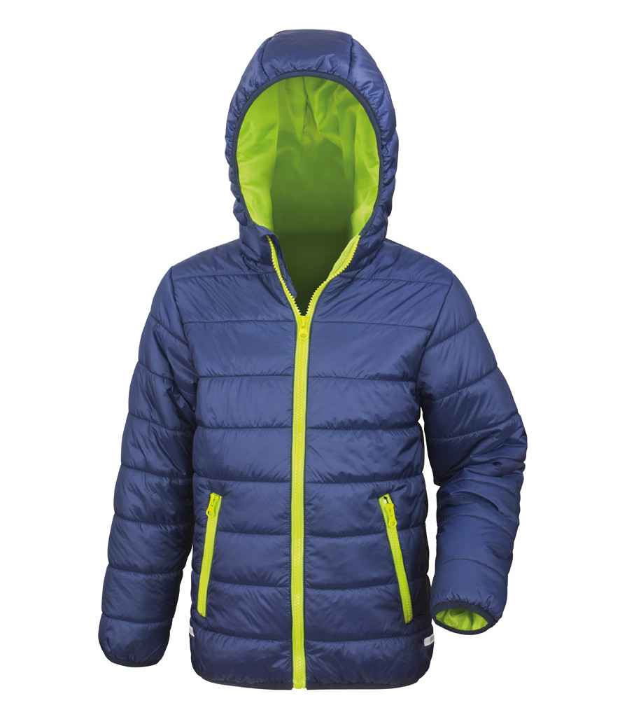 Result RS233B Navy/Lime Green Front -  Ready to be Embroidered by Custard Workwear - Cheap Personalised and Customised Workwear in Nottinghamshire, Derbyshire and Leicestershire