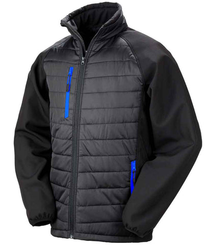 Result RS237 Black/Royal Blue Front -  Ready to be Embroidered and Printed by Custard Workwear - Cheap Personalised and Customised Workwear in Nottinghamshire, Derbyshire and Leicestershire