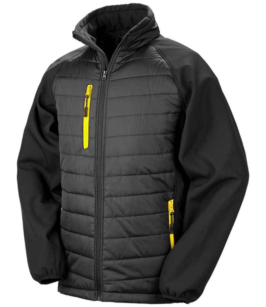 Result RS237 Black/Yellow Front -  Ready to be Embroidered and Printed by Custard Workwear - Cheap Personalised and Customised Workwear in Nottinghamshire, Derbyshire and Leicestershire